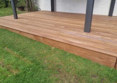 Cumaru Terrasse von vorne rechts, Referenzprojekt Rupsch